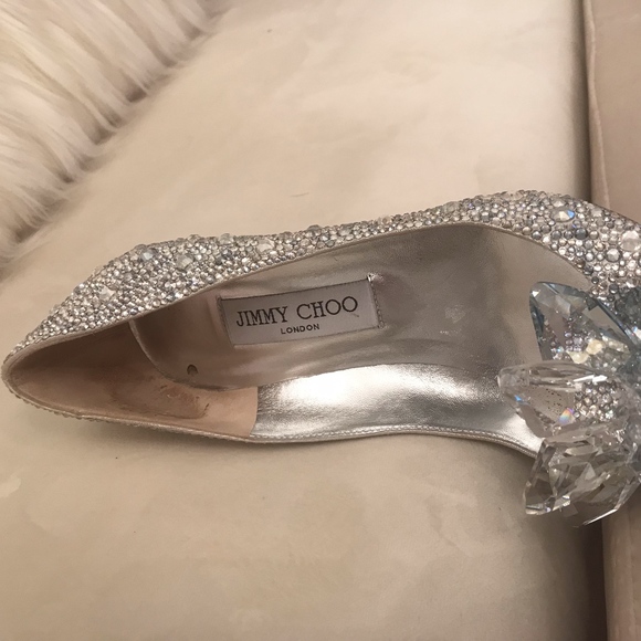 Cinderella Custom Jimmy Choo Glass Bridal Shoe - Picture 6 of 7